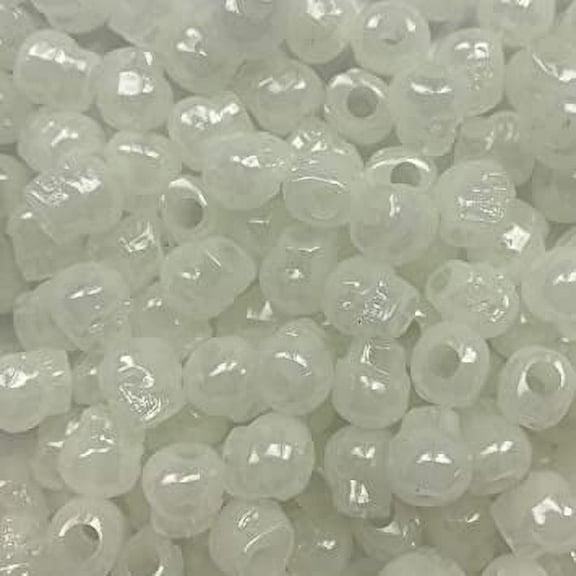 Skull Beads Nightglow Large Hole Pony Beads Made in USA