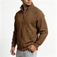 thumbnail image 6 of Horkkom Zip Up Jacket Solid Color Mock Neck Winter Outfits Sweatshirt Casual Stylish Sweatshirt M, 6 of 6