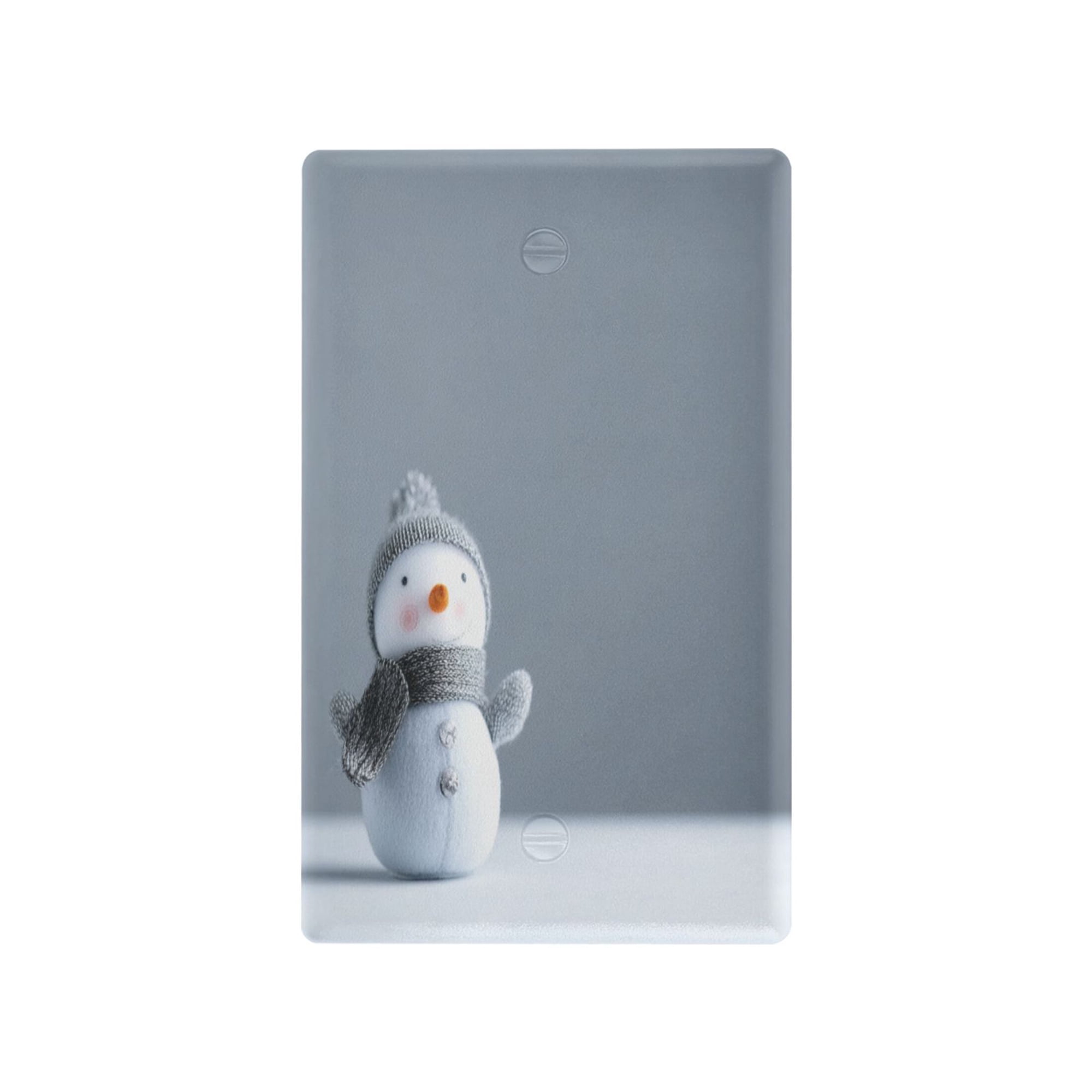 IAUYY Retardant PC Material Toggle Switch Switch Plate Covers Easy DIY Installation with Screws Light Switch Cover Plate The Cute Grey Snowman Toy
