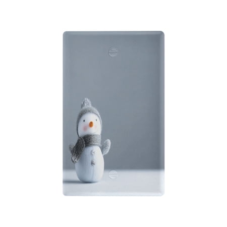 IAUYY Retardant PC Material Duplex Outlets Switch Plate Covers Easy DIY Installation with Screws Light Switch Cover Plate The Cute Grey Snowman Toy