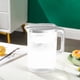 thumbnail image 1 of Botella de agua de plástico de gran capacidad con 4 tazas | Hervidor hermético apto para frigorífico | Material ABS verde transparente | Ideal para almacenar agua fría, frutas, leche, té y bebidas, 1 of 6