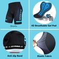 thumbnail image 3 of Cycling Riding Shorts for Men 4D Padded Performance Lightweight Bicycling Tights Road Ride Sportswear Blue L, 3 of 6