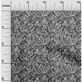 thumbnail image 2 of oneOone Cotton Jersey Dark Gray Fabric Paisley Craft Projects Decor Fabric Printed By The Yard 58 Inch Wide-1U, 2 of 6