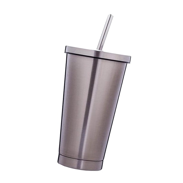 Vaso de acero inoxidable aisdo - Vaso de viaje con - Vasos de doble pared al vacío de agua para café, té y bebidas - 3 colores Pta Baoblaze Vaso con Pajita
