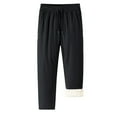 thumbnail image 2 of JUUYY Men's Winter Fleece Pants Sherpa Lined Sweatpants Athletic Thick Warm Joggers Warm Pants Black M, 2 of 9