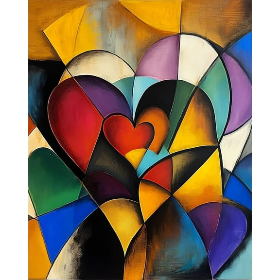 Paint by Numbers for Adults Kids Beginner Heart Symphony DIY Acrylic Painting by Numbers Kits with Brushes Acrylic Pigment Home Decoration Gifts 16 x 20 inch