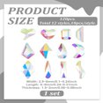 thumbnail image 2 of 1 Set Nail Diamonds Stickers Flatback Crystals Stickers for Nail Art Craft 3D Decorations Crafts Clothes Shoes Makeup Bags Clear, 2 of 3