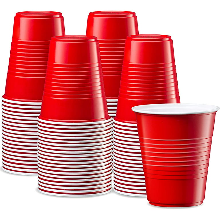 Apple Red Plastic Cups, 18 oz