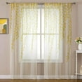 thumbnail image 1 of Willow Voile Curtains Cute Green Sheers Leaf Curtain Tulle Vine Window Curtains Nursery Green Sheers Ivy Pretty Curtain for Kids Living Room Bedroom Window Door Balcony (2 Pieces,39.4 x 78.7 Inch), 1 of 8
