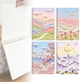 thumbnail image 2 of School Supplies Office Desk Accessories Office Supplies1 Pack Random Color Stereo Oil Painting Style Notebook 4 Themes Thick Paper A5 Size Students School Stationery 60 Copies Each with 180 Pages, 2 of 9