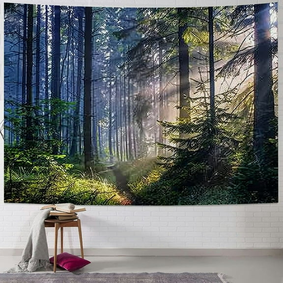 BCIIG Small Nature Tapestry Wall Hanging Aesthetic Tapestries Forest Tree Tapestry for Bedroom Living Room Dorm Decor 40x30inch