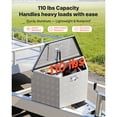 thumbnail image 3 of KFFKFF Aluminum Trailer Tongue Tool Box, 29" x 16.1" x 18" Storage Organizer with Lock & Keys, Durable Utility Chest for Truck Bed, RV, SUV, and Off-Road Vehicles, Silver, 3 of 9