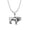 Silver, variant on Women's Men's Stainless Steel Trendy Hunting Dog Necklace Goth Animal Necklaces Silver