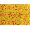 thumbnail image 1 of Ahgly Company Indoor Rectangle Abstract Yellow Modern Area Rugs, 7' x 10', 1 of 4