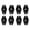 Black*8, variant on 8 Pack Black Diamond Steel Adhesive Caster Wheels Heavy Duty Stick On Furniture Casters 360° Silent Swivel Appliance Rollers for Kitchen Appliances Trash Can Furniture Mover Wheels