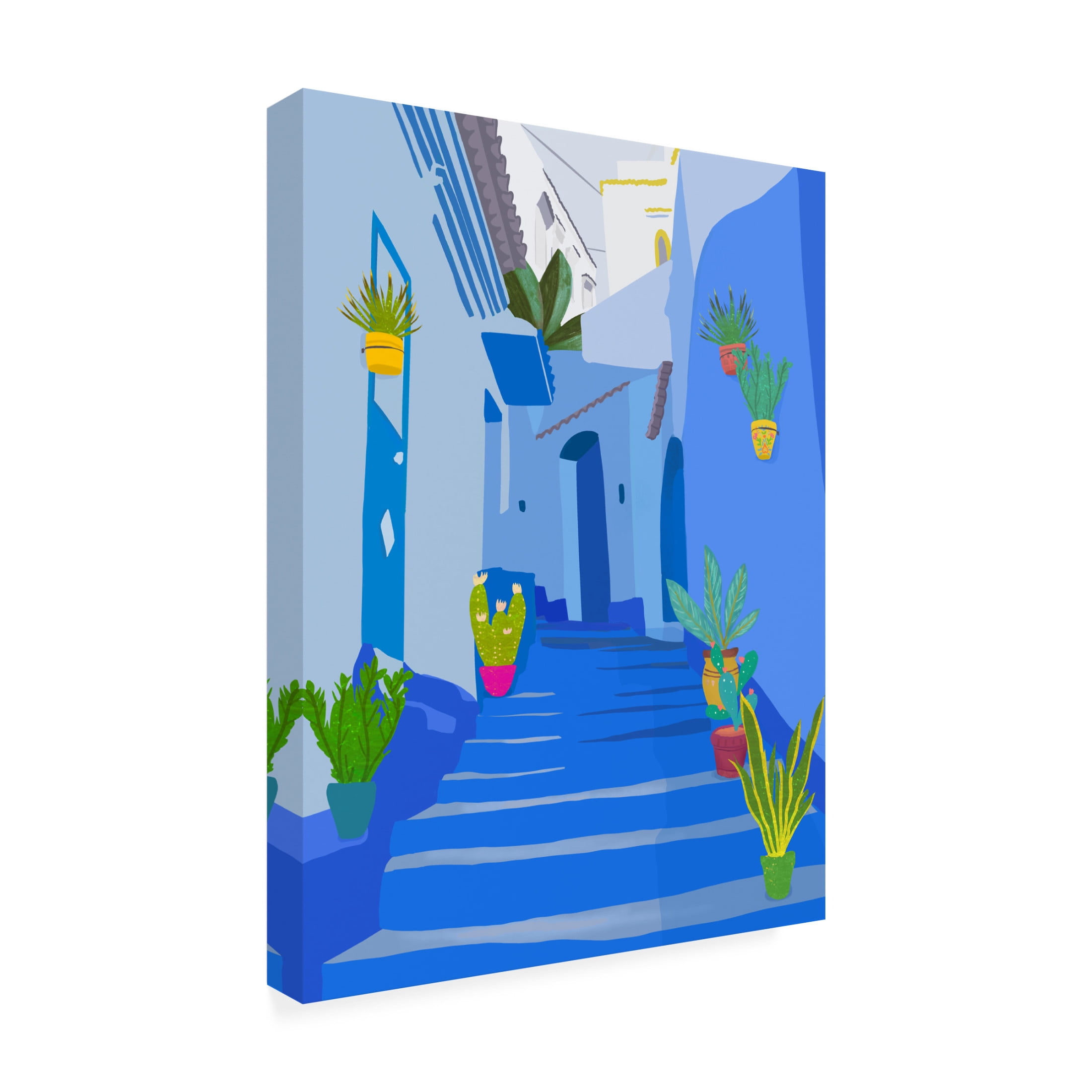 Trademark Fine Art Petra Lizde  Blue city Canvas Wall Art