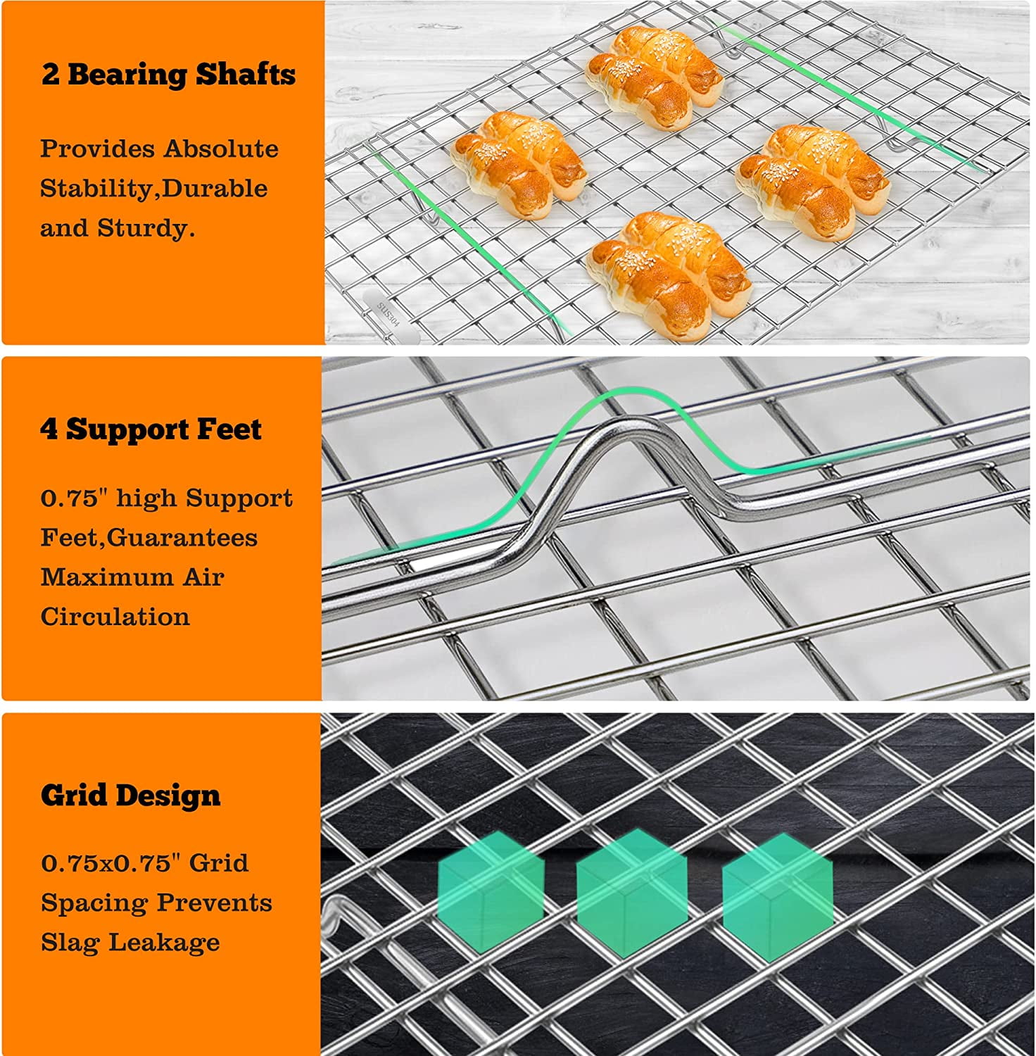 Cooling Racks For Baking Stainless Steel Heavy Duty Wire - Temu