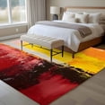 thumbnail image 4 of 5'x8' Area Rugs, Red Yellow Indoor Outdoor Area Rug for Living Room Bedroom, Modern Oil Painting Abstract Color Block Washable Bathroom Rugs Kitchen Floor Carpet Mats Home Decor Aesthetic, 4 of 8