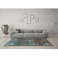 thumbnail image 3 of Ahgly Company Indoor Round Persian Light Blue Traditional Area Rugs, 3' Round, 3 of 4
