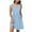 Blue, variant on Lenago Women's Plus Size Summer Dresses Fashion Holiday Summer Solid Color Sleeveless Party Beach Dress