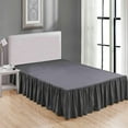 thumbnail image 1 of MesaSe Sheets & Beyond Solid Microfiber 14” Bed Skirt  Queen  White, 1 of 5