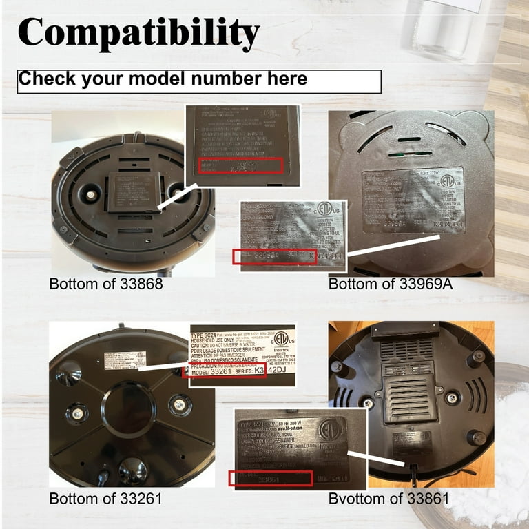 6qt slow cooker cramic pot replacement compatible with Hamilton Beach slow cooker models 33969A 33861 33866 33261