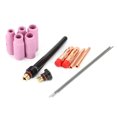 thumbnail image 1 of Nozzle 13Pcs/Set Welding Nozzle TIG Gas Lens Ceramic Contact Tip With Tungsten Needle For Torch 17/18/26, 1 of 8