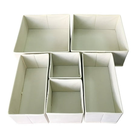 Foldable Cloth Storage Box Closet Dresser Drawer Organizer Cube Basket Bins Containers Divider with Drawers for Underwear, Bras, Socks, Ties,...