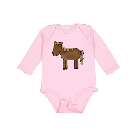 Inktastic Horse Boys or Girls Long Sleeve Baby Bodysuit