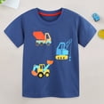 thumbnail image 2 of JUMEYU Toddler Boy T Shirt Boys Summer Shirt Toddler Short Sleeve Top Kids Clothes 4T 5T (Blue,4-5 Years), 2 of 9