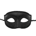 thumbnail image 1 of Máscara de mascarada Set Máscaras de media cara negras para fiesta de baile, 1 of 1