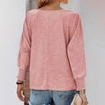 thumbnail image 4 of yunLCZ Women's Button Down Shirts Long Sleeve Tops For Women 2025 Spring Fashion T Shirts For Women Crewneck Casual Loose Shirts Basic Tee Spring Summer Outfits 4215, 4 of 4
