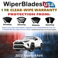 thumbnail image 2 of 2023 Toyota RAV4 Beam Wiper Blades Wipers w/1yr Warranty (Set of 3) w/Rear Wiper, 2 of 5