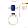 thumbnail image 5 of ANGARA Lab Grown 3.4 Ct Blue Sapphire & Diamond Engagement Ring for Women in 14K Rose Gold (Size-10x8mm) | September Birthstone, Anniversary, Jewelry Gift for Women | Lab-Grown Blue Sapphire Ring, 5 of 8