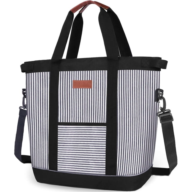 Bolsa Hielera Termica Grande, Refrigerador Suave Plegable con Correa para el Hombro, Hielera Portatil A prueba de fugas Aislada Reutilizable para Playa, Viajes, Compras, Camping