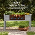thumbnail image 6 of Best Choice Products 48x24x30in Raised Garden Bed, Elevated Wooden Planter for Yard w/ Foot Caps, Liner - Gray, 6 of 8