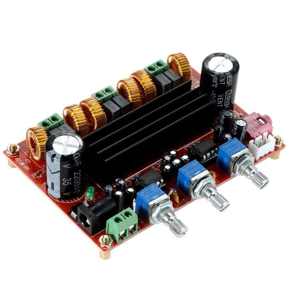 50W*2+100W Subwoofer 2.1 Channel Digital Audio Power Amplifier Board 12-26VDC Power Amplifier Module for Speaker of 4-8 Ohms