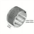 thumbnail image 3 of CUITING 1pc Vintage Stainless Steel Thimble Ring  Anti-Tie Hand Thimble  Sewing Tool, 3 of 5