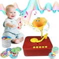 thumbnail image 4 of Fiudx Ofertas relámpago Fonógrafo para niños Máquina de aprendizaje automático de educación temprana Ilustración para bebé Juguetes educativos Grabación por Bluetooth Versión en inglés multifunción, 4 of 6
