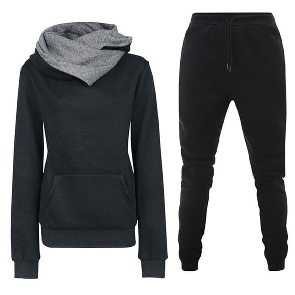 DTBPRQ Womens Sweatshirt Fleece Hoodies Tracksuit Sets Long Sleeve Sweatshirts Jogger Pant 2 Piece Outfits Workout Athletic Loungewear