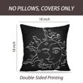 thumbnail image 2 of LALILO Throw Pillow Covers Sun And Moon With Blackboard Romantic Cushion Cover 18" x 18", 2 Pack, 2 of 6
