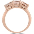 thumbnail image 2 of Pompeii 3 1/4 ct Morganite & Diamond 3-Stone Ring 14k Rose Gold (H/I,I1-I2), 2 of 2