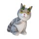 thumbnail image 5 of Estatuas de gatos Decoración del hogar Figuras decorativas Figuras de gatos para amantes de los gatos Gris, 5 of 9