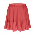 thumbnail image 6 of Weiqiqre Women Shorts Linen Boho Ruffle Mini Skirts Pleated High Waist Cute Butterfly Skorts with Pockets Summer Trendy, 6 of 7