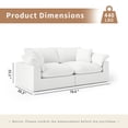 thumbnail image 6 of Indecor Home Cloud Modern Convertible Sectional Sofa Couch Classic Loveseat 2-Piece Modular Sofa White, 6 of 11