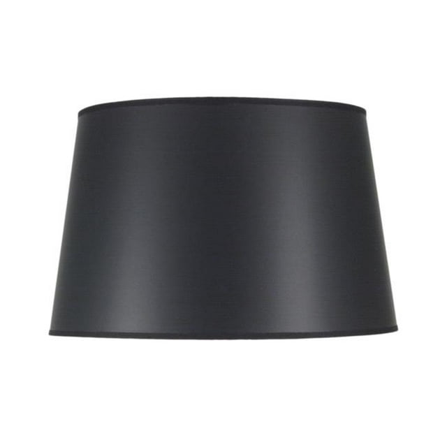 Stiffel ST6 Abat-Jour Baril Anglais Rigide 13 x 16 x 10 Po, Noir Opaque & Argent
