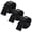 Black Buckle - 3pc Black, variant on AWAYTR Kids Adjustable Magnetic Buckle Belts, Elastic Stretch Comfort Waist Bands for Children Jeans Uniform, 3PCS