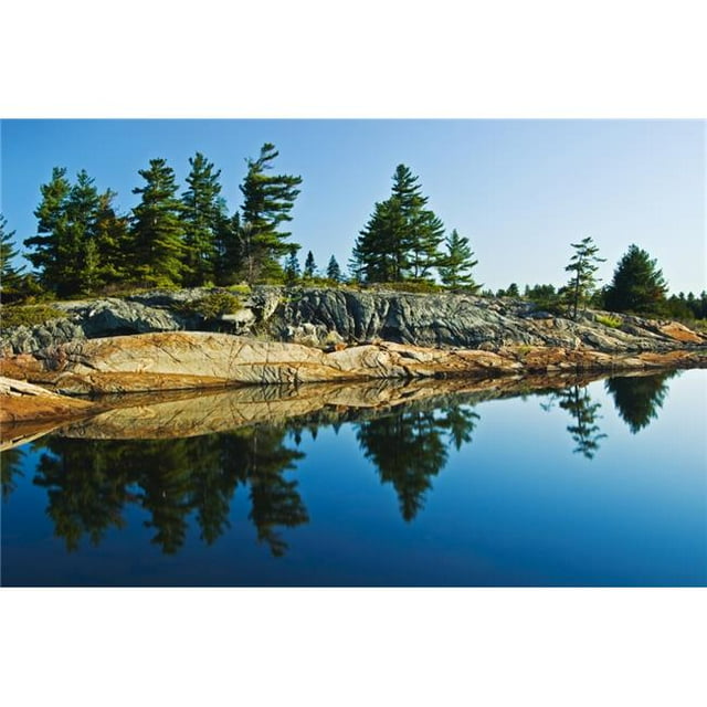 Design Pics DPI2026921 Affiche Arbres Réflexion dans l'Eau Baie Georgienne, 18 x 12