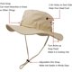 thumbnail image 2 of Sombrero de pescador a prueba de sol, sombrero de pesca versátil, grandes aleros al aire libre, sombrilla informal, con decoración, 2 of 5