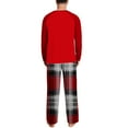 thumbnail image 7 of KyCheLot Men's Pajama Set Crewneck Long Sleeve Tees Stretchy Elastic Waist Wide Leg Pants Comfy Sleepwear, 7 of 7
